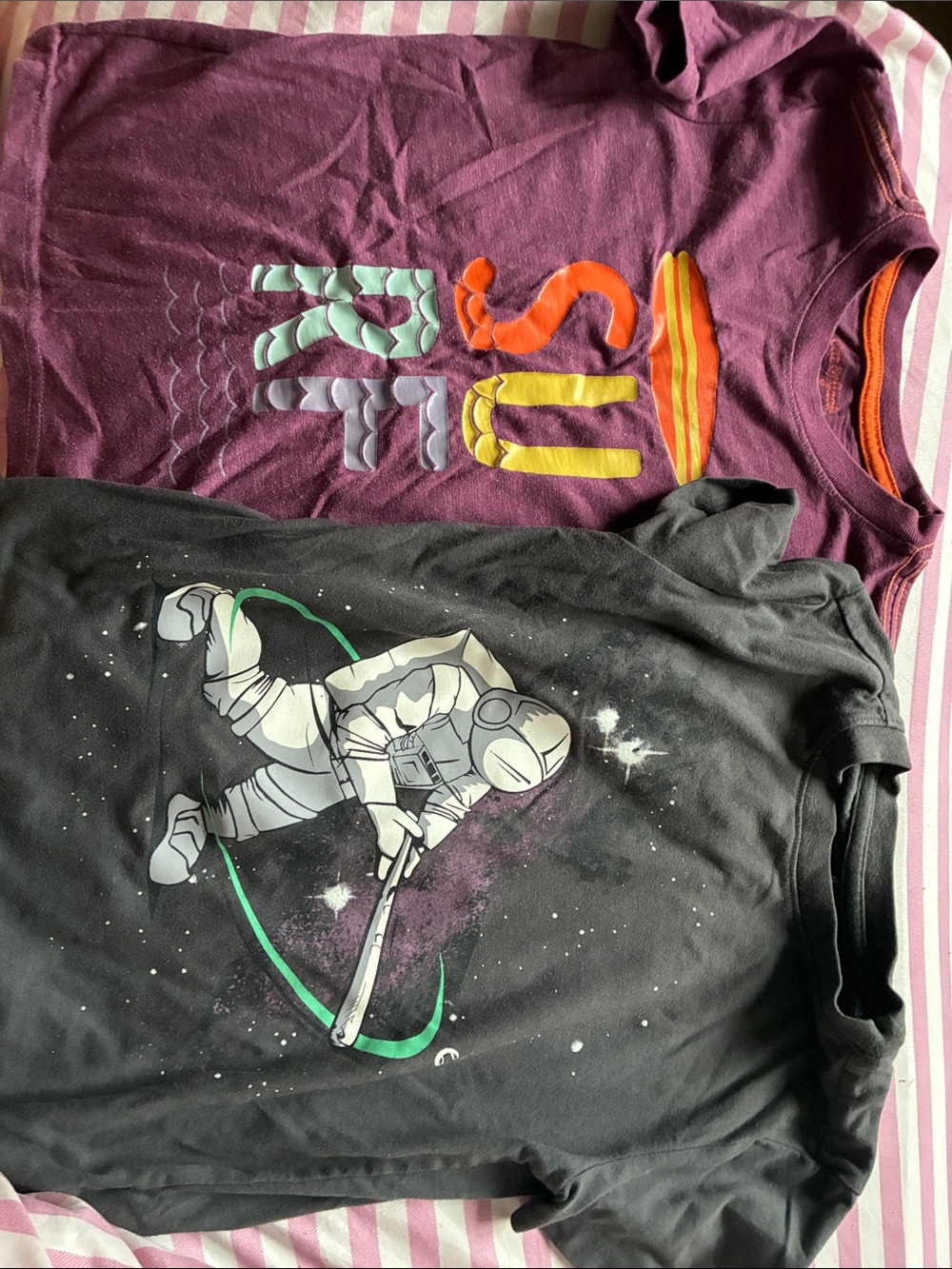 Kids Purple Surf Graphic Tee - Unbranded